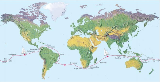 Oyster World Rally provisional route ©  SW